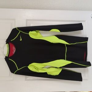 Nike XL black/yellow long sleeve pro combat shirt